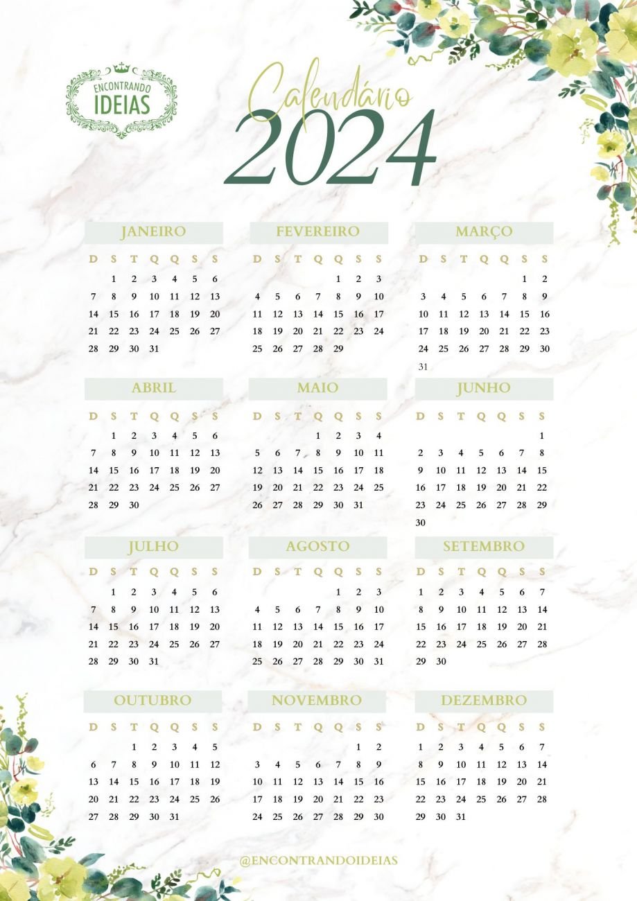 Calendário 2024