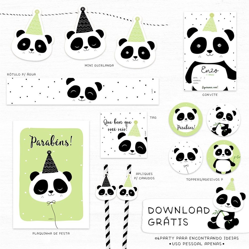 Guirlanda Festa Panda