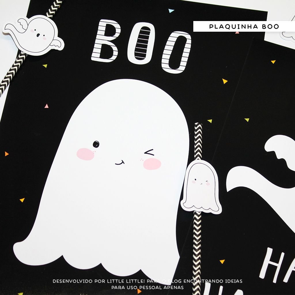 Kit Halloween/ Plaquinha A5  BOO 