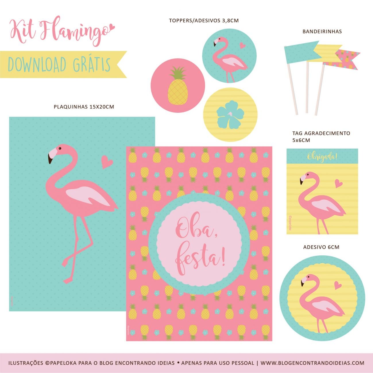 Kit Flamingo/ Adesivo