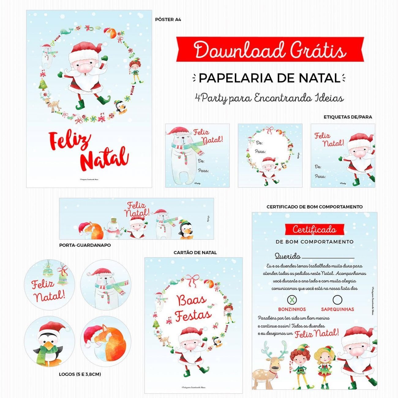 Natal/Certificado Bom Comportamento Menina 