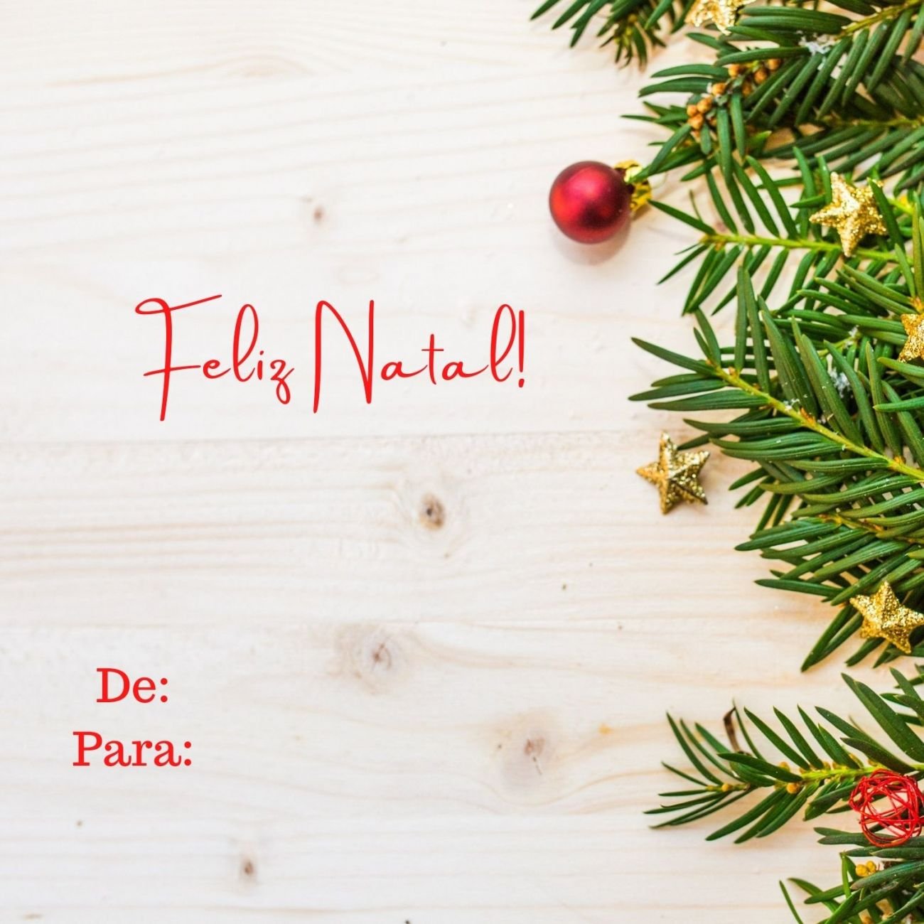 Cartões de Natal para impressão