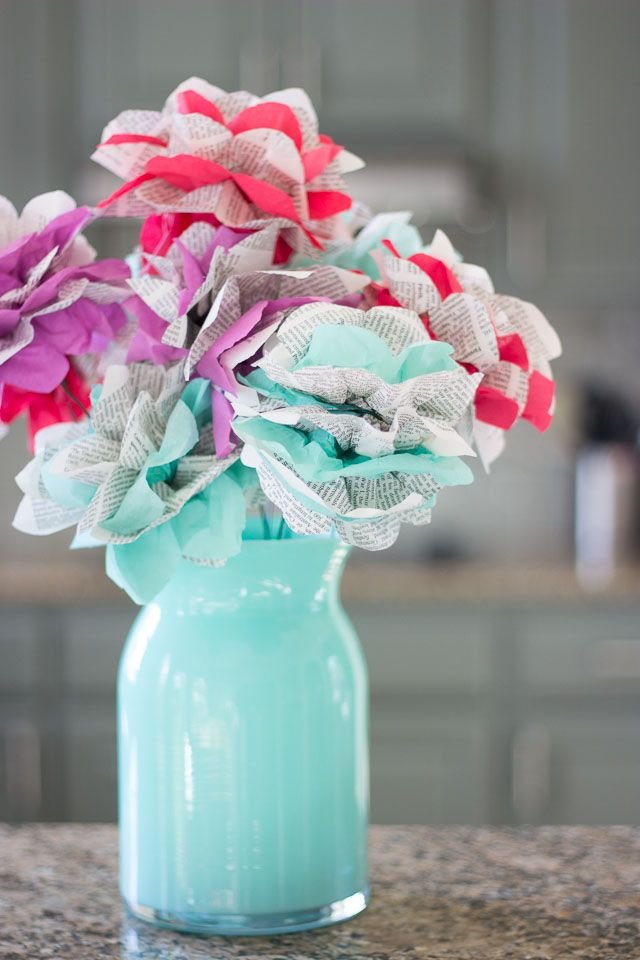 Flores de Papel Reciclado
