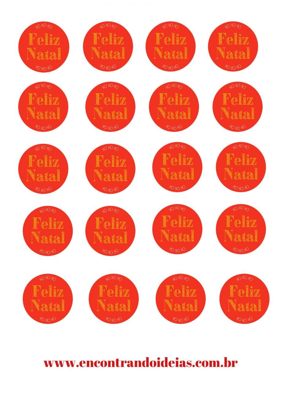 Tags redondas para Natal