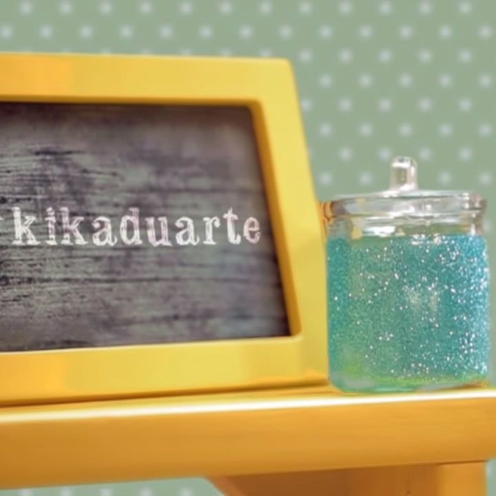 Vidros decorados com Glitter!!
