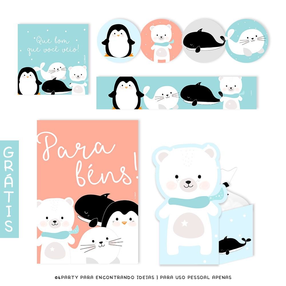 Kit Digital Bichinhos de Inverno